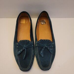 Talbots Womens Suede Loafers With Bow Detail - Size 10B